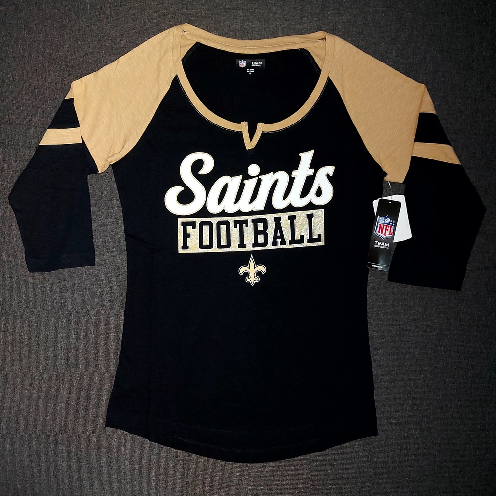New Orleans Saints NFL Team Apparel Womens 3/4 Sleeve Shirt